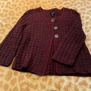 Talbots hand knit brown sweater Size medium